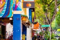 2019 March 1st, Singapore, Haji Lane - People are shopping and walking in the famous small street in the City