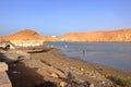 March 21 2022 - Sur, Oman: wooden dhow near a boatyard