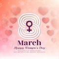8 march symbol Happy Women`s day background