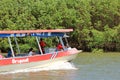 March 6 2023 - Tarcoles, Costa Rica: People enjoy a wildlife Excursion by boat on Rio Tarcoles
