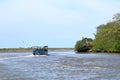 March 6 2023 - Tarcoles, Costa Rica: People enjoy a wildlife Excursion by boat on Rio Tarcoles