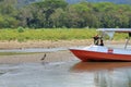 March 6 2023 - Tarcoles, Costa Rica: People enjoy a wildlife Excursion by boat on Rio Tarcoles