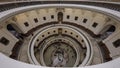 MARCH 3, 2018, TEXAS STATE CAPITOL, AUSTIN TEXAS - Looking up inside the dome of the Texas state. ImageDomeGulf, State