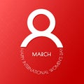 8 March Text Typography for Happy International Womens Day greeting background design Royalty Free Stock Photo