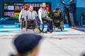 2018 March 13th. Peyongchang 2018 Paralympic games in South Korea. Wheelchair curling session. Team GB Royalty Free Stock Photo