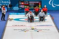 2018 March 11th Pyeongchang Korea - Curling competition: Great B Royalty Free Stock Photo