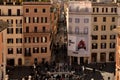 March 8th 2020, Rome, Italy: View of Piazza di Spagna with few tourists because of the coronavirus Royalty Free Stock Photo