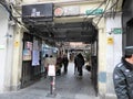 20 March 2019 - Tourists walking through the alley street of Famous Tianzifang market Exit Gate No.2, Shanghai, China