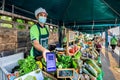 12 March 2021 , Udon Thani Thailand , Farmers market Arrange to sell agricultural products from the community And participate in