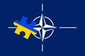 Ukraine as member state joining NATO military and defense alliance and coalition