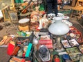 March 27, 2021, Ukraine, Kharkov. Swap meet, sale of old things. open-air flea market. Lots of antiques and vintage items