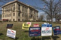 March 1, 2018 - VOTE TODAY - election day in rural. Building, Vote