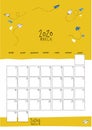 March 2020 doodle wall calendar