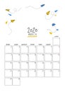 March 2020 doodle wall calendar