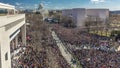 MARCH 24, 2018: Washington, D.C. Hundreds of thousands gather on Pennsylvania Avenue, NW in . Democracy, school Royalty Free Stock Photo