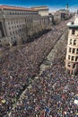 MARCH 24, 2018: Washington, D.C. Hundreds of thousands gather on Pennsylvania Avenue, NW in . Violence, for Royalty Free Stock Photo