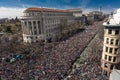 MARCH 24, 2018: Washington, D.C. Hundreds of thousands gather on Pennsylvania Avenue, NW in . Stoneman, Constitution Royalty Free Stock Photo