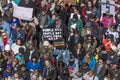 MARCH 24, 2018: Washington, D.C. Hundreds of thousands gather on Pennsylvania Avenue, NW in . Kids, speakout Royalty Free Stock Photo