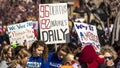 MARCH 24, 2018: Washington, D.C. hundreds of thousands protest against NRA on Pennsylvania Avenue. Education, washington Royalty Free Stock Photo