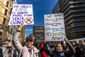 MARCH 24, 2018: Washington, D.C. hundreds of thousands protest against NRA on Pennsylvania Avenue. Parkland, Education Royalty Free Stock Photo