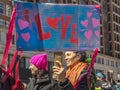 MARCH 24, 2018: Washington, D.C. hundreds of thousands protest against NRA on Pennsylvania Avenue. Standup, gun Royalty Free Stock Photo