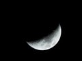 Waxing Crescent Moon Phase in early spring Royalty Free Stock Photo