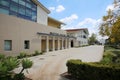 March 12, 2021 - Whittier, California: Whittier College. Whittier College Campus Center sign and building. Campus is empty due to Royalty Free Stock Photo