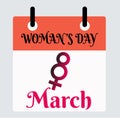 8 March Woman`s Day vector Royalty Free Stock Photo