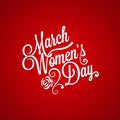8 march women day vintage lettering background Royalty Free Stock Photo