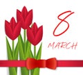 8 march women`s day greeting card