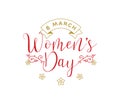 8 March. Womens day background.