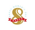 8 March. Womens day background.