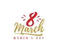 8 March. Womens day background.