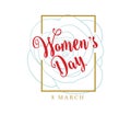 8 March. Womens day background.