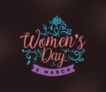 8 March. Womens day background.