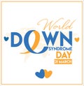 21 march World Down Syndrome Day, vector