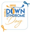 21 march World Down Syndrome Day, vector