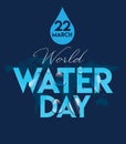 22 March World Water Day vector