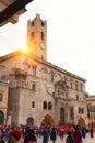 Marche, Ascoli Piceno, Reenactment, Giostra della Quintana, Piazza d`Armi Royalty Free Stock Photo