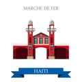 Marche de Fer in Haiti vector illustration. Flat c Royalty Free Stock Photo