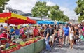 The Marche des Lices farmers market in Rennes, Brittany (France)