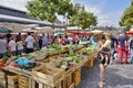 The Marche des Lices farmers market in Rennes, Brittany (France)