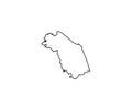 Marche outline map Italy region