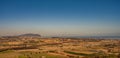 Marche. Spectacular winter landscape of the Marche hills. View from Potenza Picena Royalty Free Stock Photo