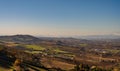 Marche. Spectacular winter landscape of the Marche hills. View from Potenza Picena Royalty Free Stock Photo