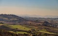 Marche. Spectacular winter landscape of the Marche hills. View from Potenza Picena Royalty Free Stock Photo