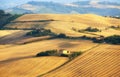 Marches (Italy) - Landscape at summer, farm Royalty Free Stock Photo
