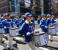 Marching Band, Drummers in a Parade in New York City, NYC, NY, USA Royalty Free Stock Photo