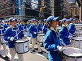 Marching Band, Drummers in a Parade in New York City, NYC, NY, USA Royalty Free Stock Photo