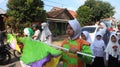 Marching Band, parade in green uniform performing Royalty Free Stock Photo